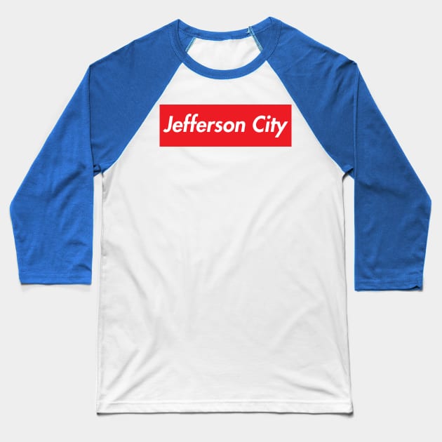 JEFFERSON CITY SUPER USA LOGO Baseball T-Shirt by elsa-HD